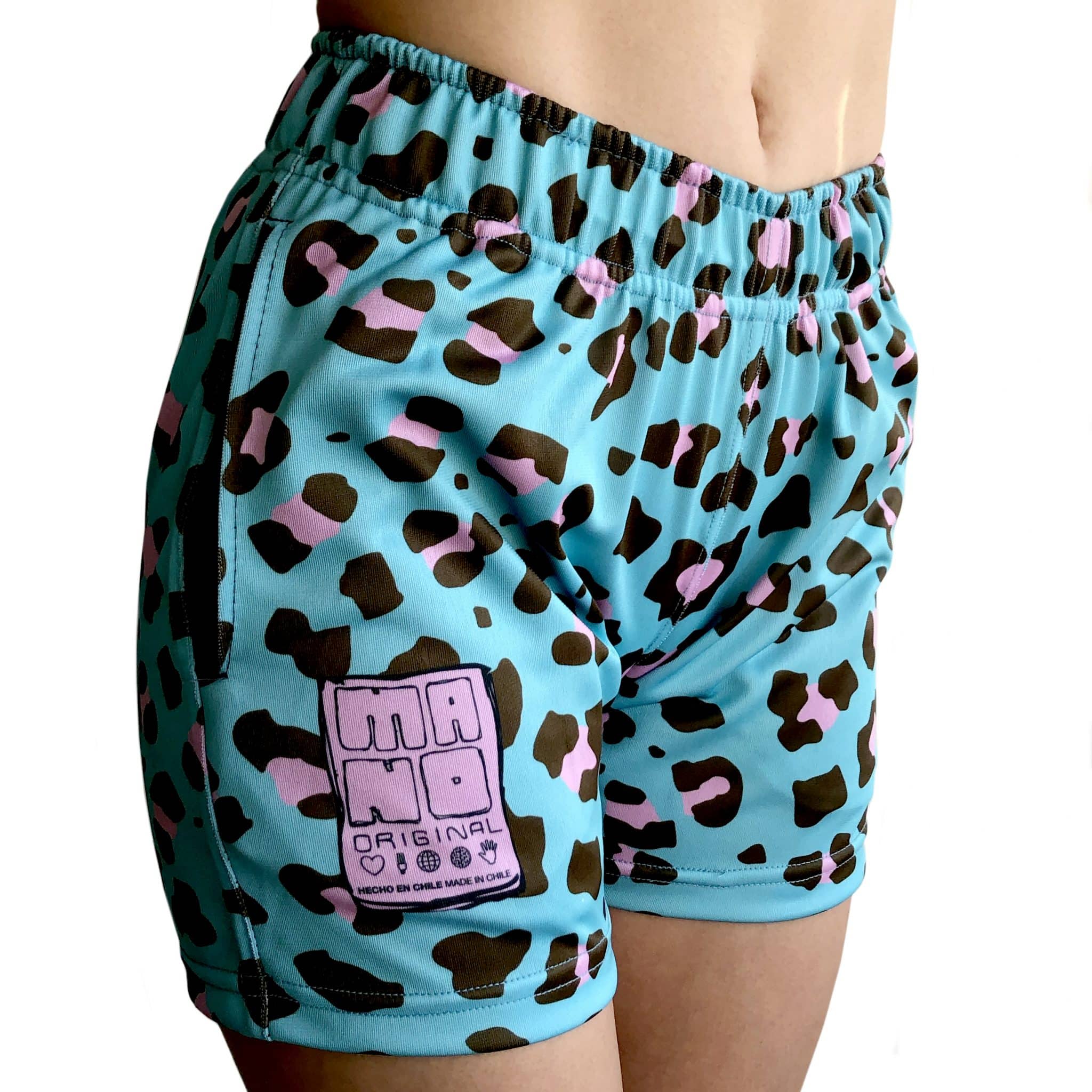 SHOR LARGO C/ BOLSILLOS LEOPARDO TURQUESA - Imagen 4