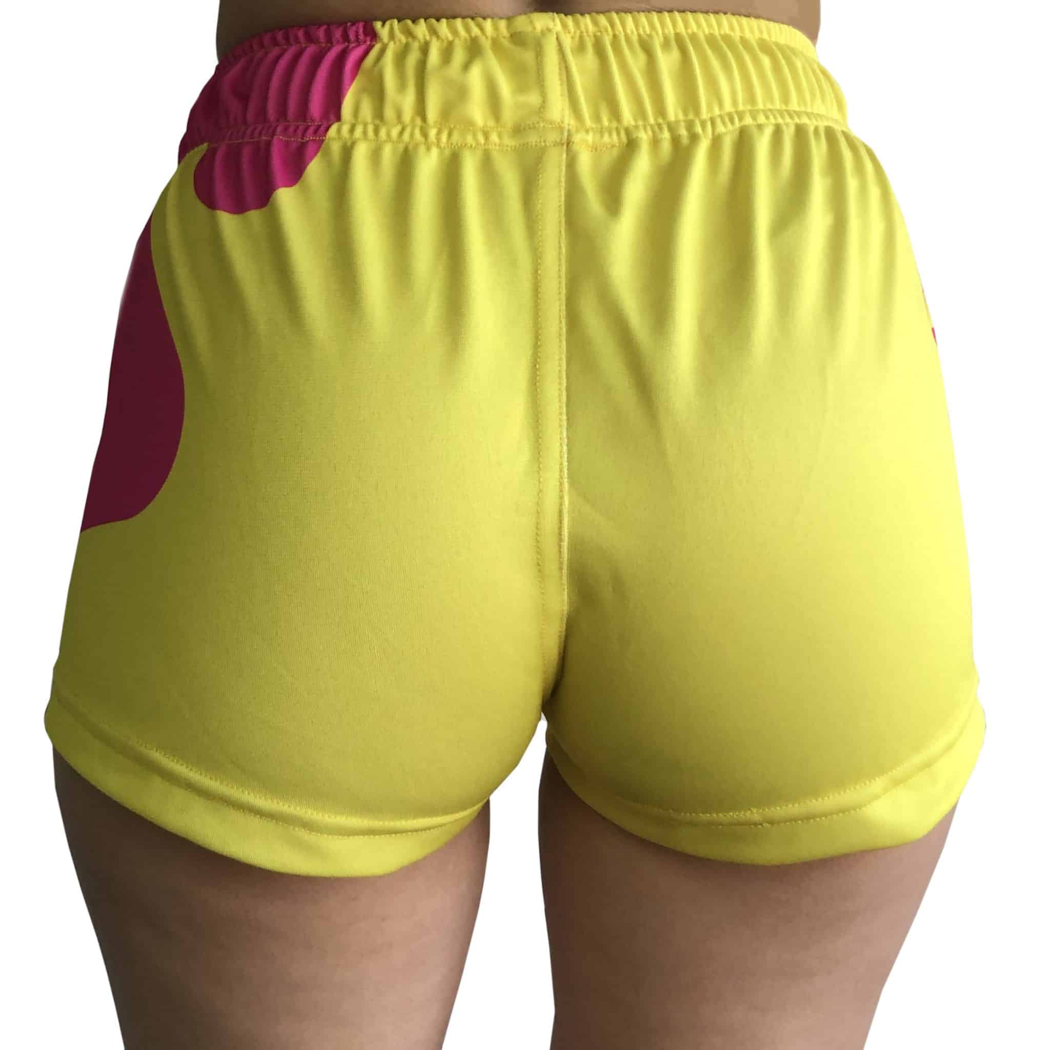 SHORT RUGBY TRAINING MANO AMARILLO MAGENTA - Imagen 5