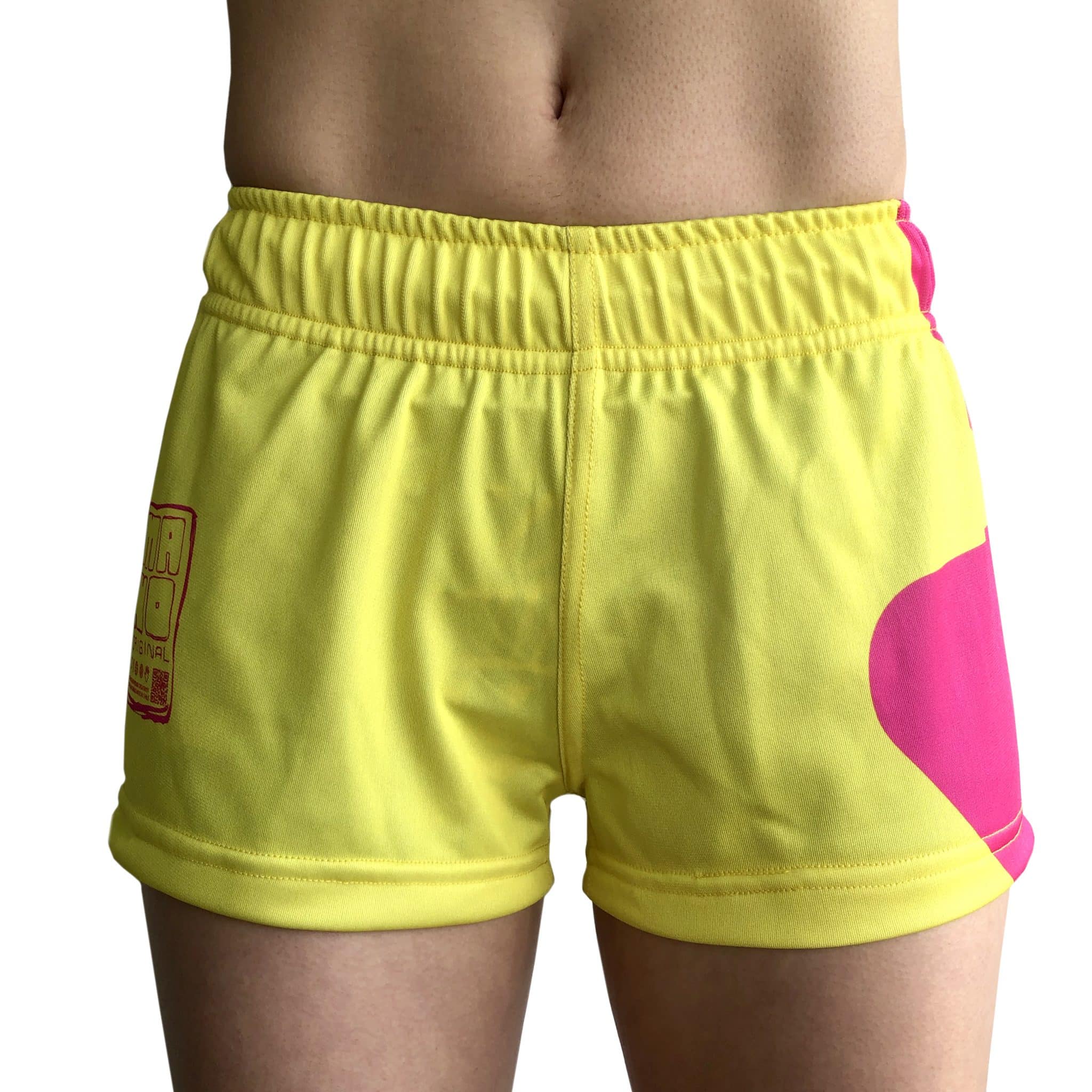 SHORT RUGBY TRAINING MANO AMARILLO MAGENTA - Imagen 4