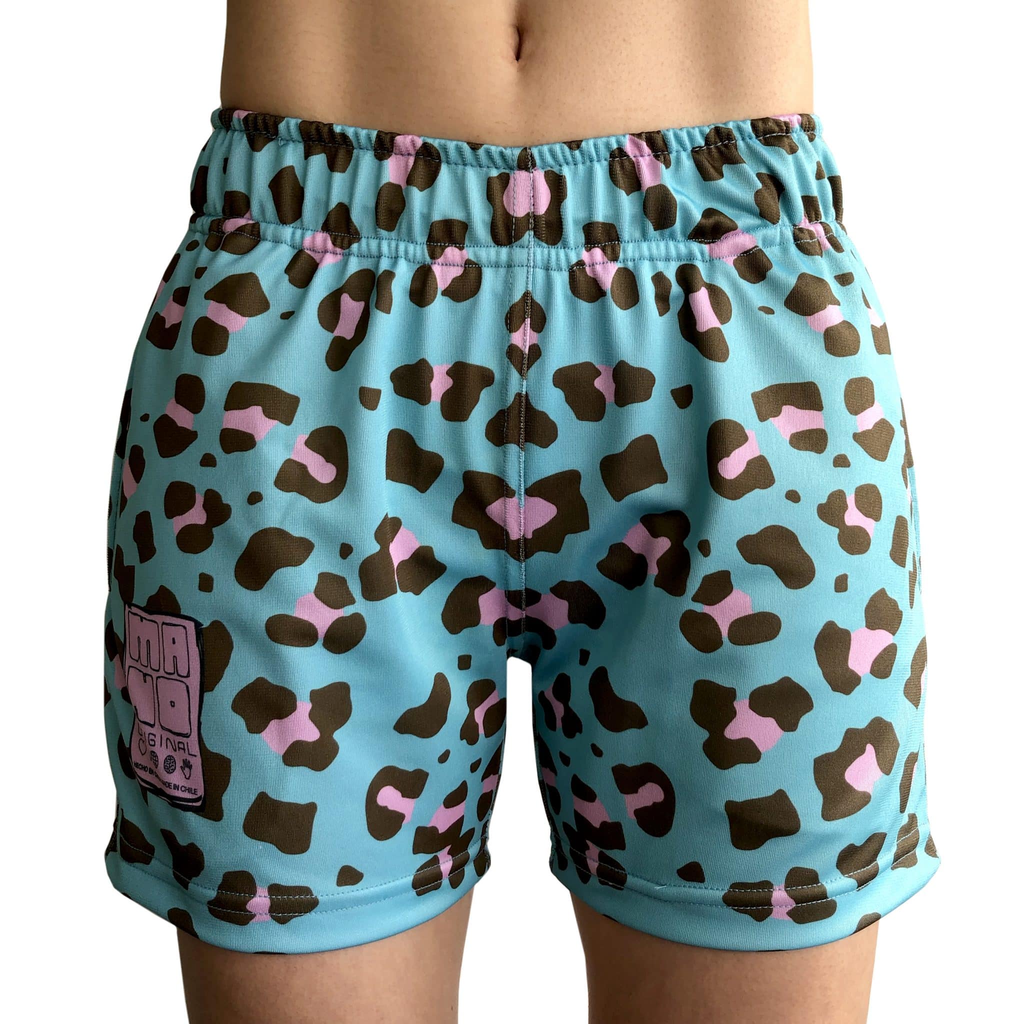 SHOR LARGO C/ BOLSILLOS LEOPARDO TURQUESA - Imagen 2