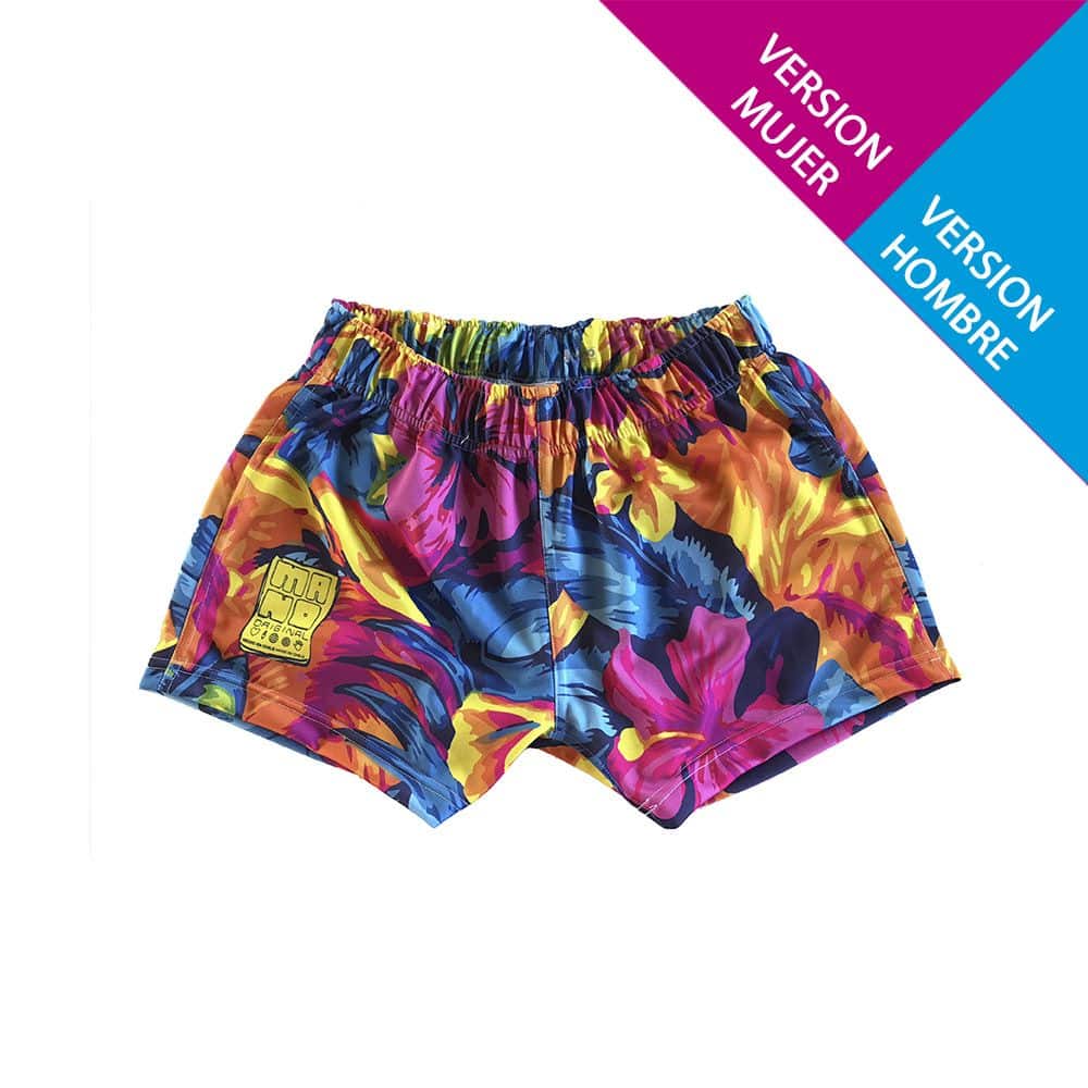 SHORT RUGBY TRAINING FLORES POLYNESICA MULTICOLOR