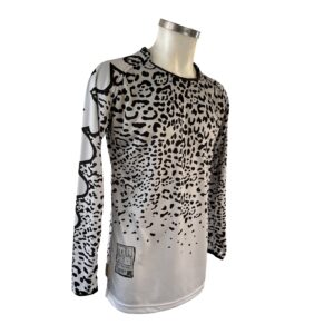 CAMISETA FREERIDER MANO CHEETAH GRIS Y NEGRO