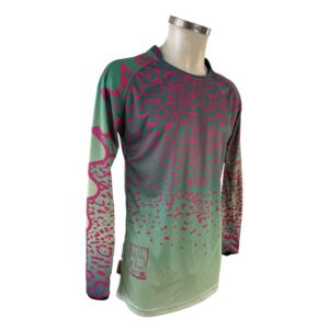 CAMISETA FREERIDER MANO CHEETAH VERDE Y MAGENTA