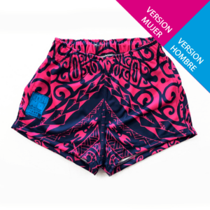 SHORT RUGBY TRAINING POLYNESICO AZUL Y MAGENTA