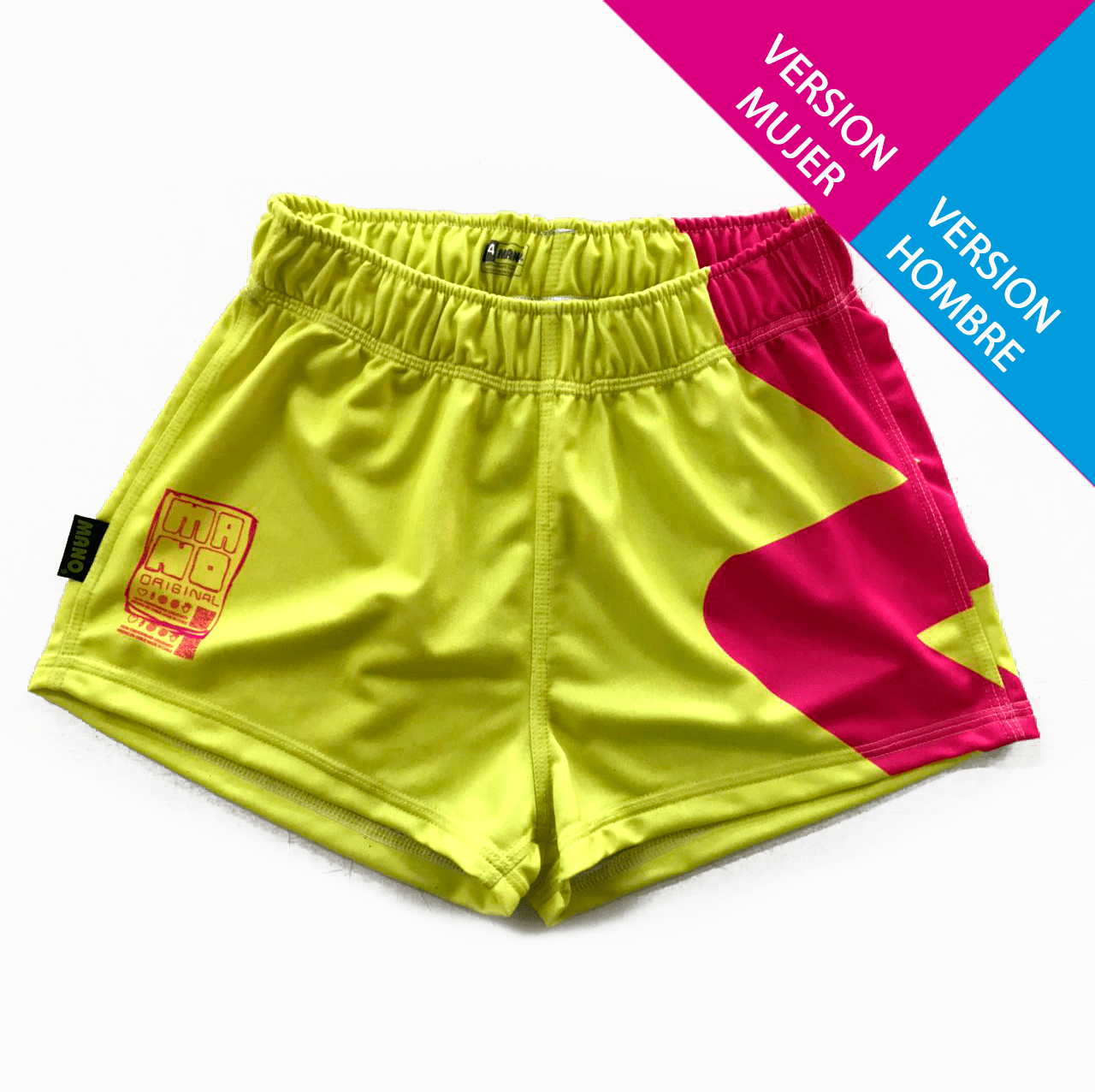 SHORT RUGBY TRAINING MANO AMARILLO MAGENTA